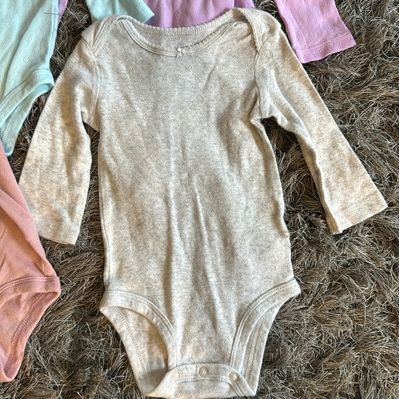 Carter's Baby Girls' Pointelle Long-Sleeve Bodysuits - Picture 3 of 6
